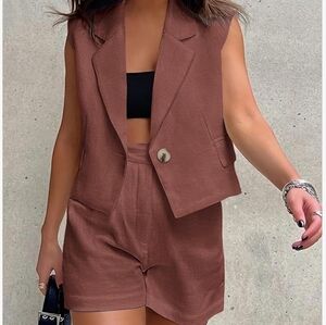 Vest Blazer & Short Set
